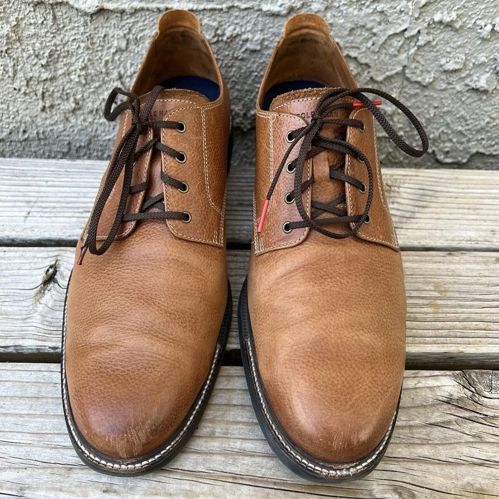 Cole Haan Shoes Men Size 12 Day Plain Toe Oxford Taos Tan